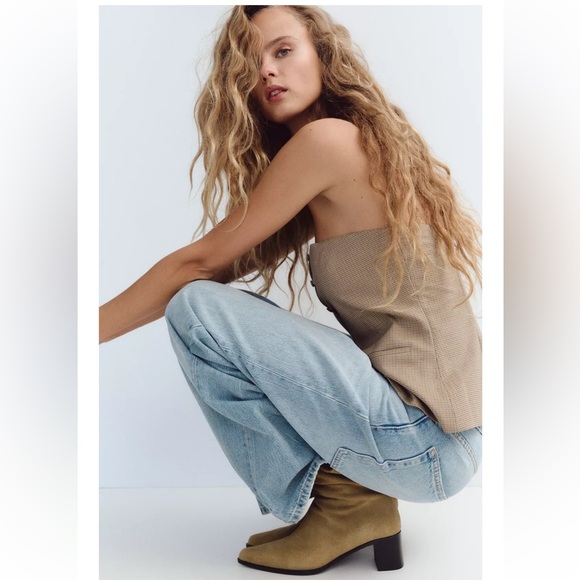 Zara Light Blue Boyfriend Jeans - Picture 1 of 6